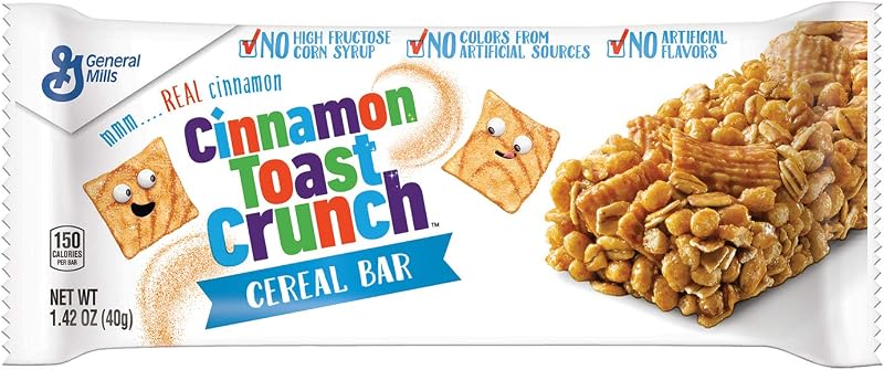 Barra de cereales crujientes con canela y tostadas, 1.42 oz (paquete de 96)