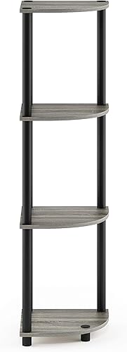 Miniatura 7 de Furinno Turn'n'Tube - Estantería esquinera de 3 niveles multi-propósito