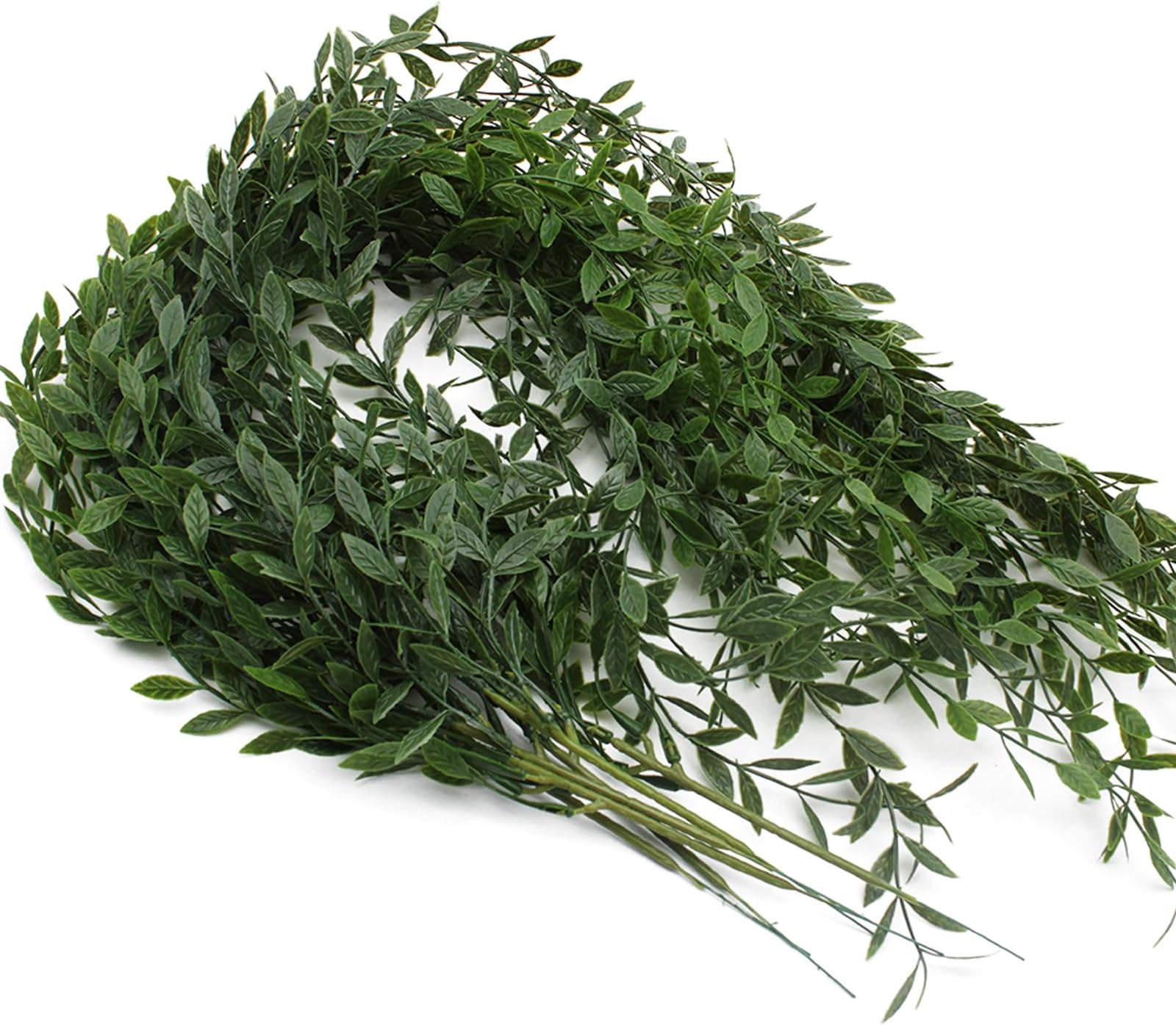 6 Pieces Artificial Ivy Garland Green Leaves Plastic Foliage Ivy Plant Fake Weeping Willow Vine Artificial Trailing Plant Hanging for Indoor Outside Garden Home Office Cafe Wall Trellis Decor