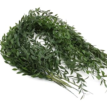 Pack of 6 Artificial Plants Hanging Ivy Leaves Garland Made of Plastic
