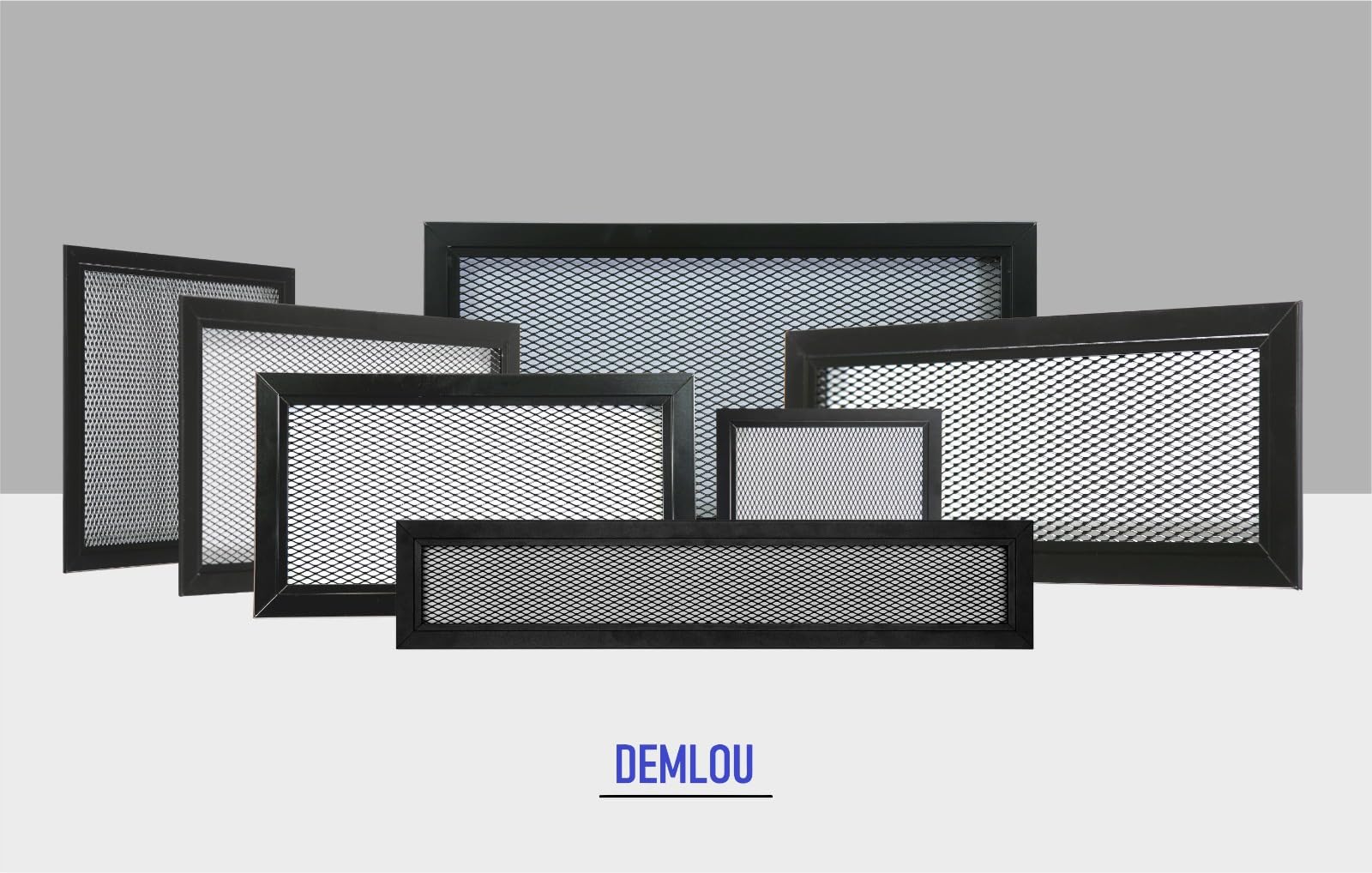 Griglia di Ventilazione 30x30 cm Quadrata in Alluminio Perforato Nero RAL9005 – Diffusore Aria Calda Interno/Esterno con Rete Protettiva Verniciata a Polvere.