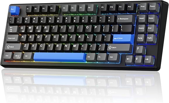 Kisnt KN85 Wireless Mechanical Keyboard (Textured Black)& MF34 Numpad