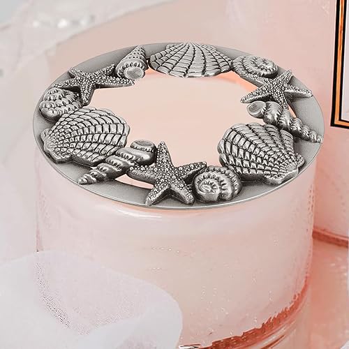Miniatura 6 de GORGECRAFT Candle Toppers - Cubierta perfumada para velas, tapas de frasco, fundas para regalos, diseño de estrella de mar, accesorios de velas para