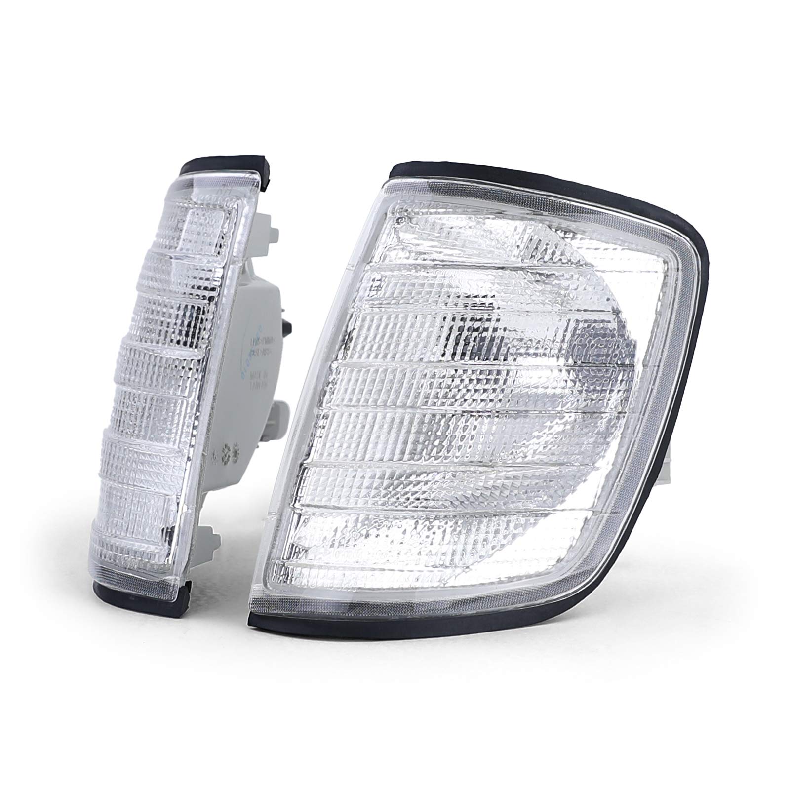 Carparts-Online Coppia di indicatori di direzione bianchi per Mercedes Classe E W124 C124 S124 85-95