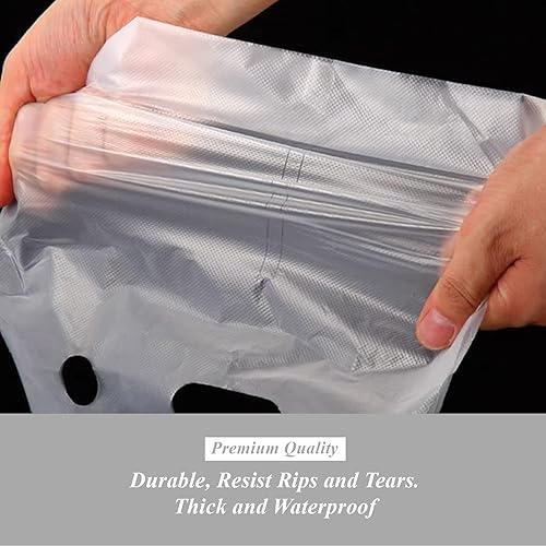 Miniatura 8 de Mujoiny - Paquete de 100 bolsas de plástico transparente para 2 tazas, soporte para bebidas de hasta 32 onzas, desechables para entrega y llevar