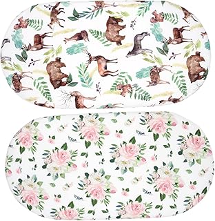 Veemoon 2 Peças De Colcha De Bebê Berço De Bebê Menino Lençóis De Colchão De Bebê Berço Bebê Menino Lençol De Colchão De Berço Lavável Lençóis De Berço De Berço Protetor De Bebê Menina