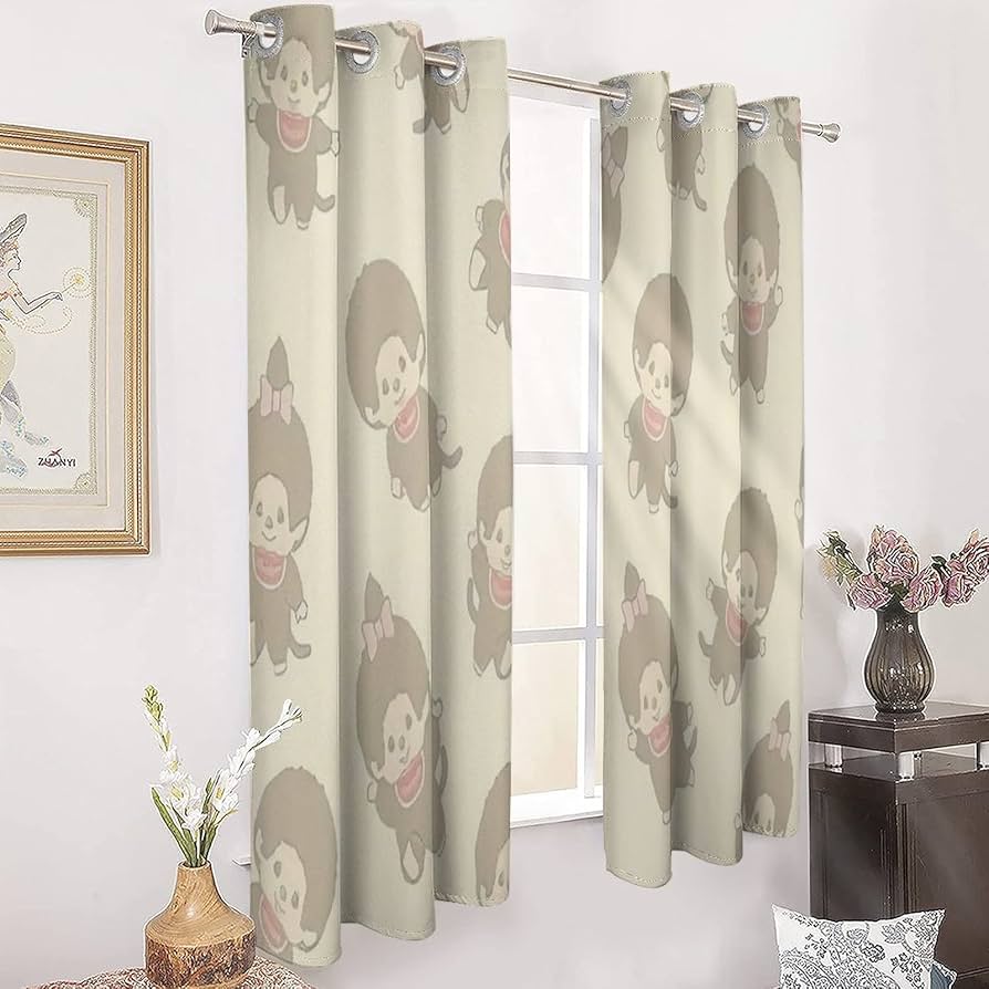 Amazon｜モンチッチ カーテン 1級 遮光 ドレープカーテン かー