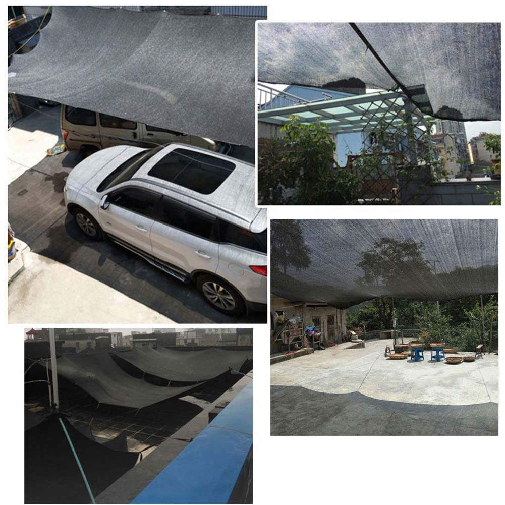 Tenda Parasole Glarks Nera 3x6m, HDPE, Protezione UV 70%, Con 10 Corde Elastiche E Occhielli, Per Serre, Giardini E Piante