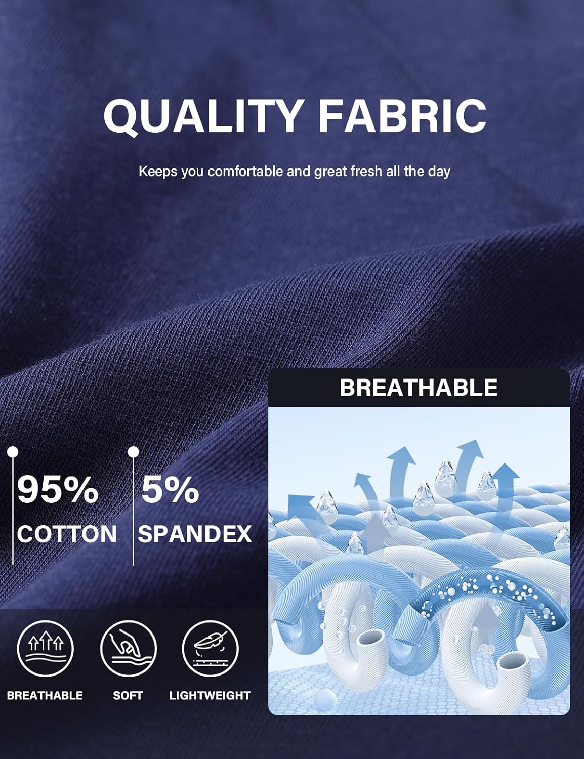 Arjen Kroos Mens Thong Wide Band Low Rise Pouch Bikini Underwear Cotton Thongs for Mens Lingerie Athletic Supporters Dark Blue - Image 5