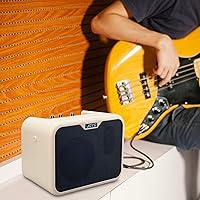 Vista 6 de SUNYIN Mini amplificador de bajos Combo portátil de 10W con cable de guitarra de 3m MA-10B Mini amplificador de bajos de doble canal para práctica