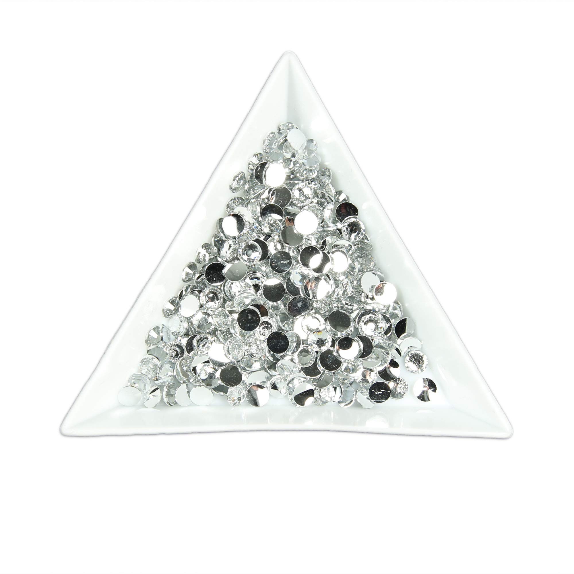 1000pcs 4mm Flat Back Resin Rhinestones Bling Crystal Diamantes for Nail Art & Craft(4mm, Clear)