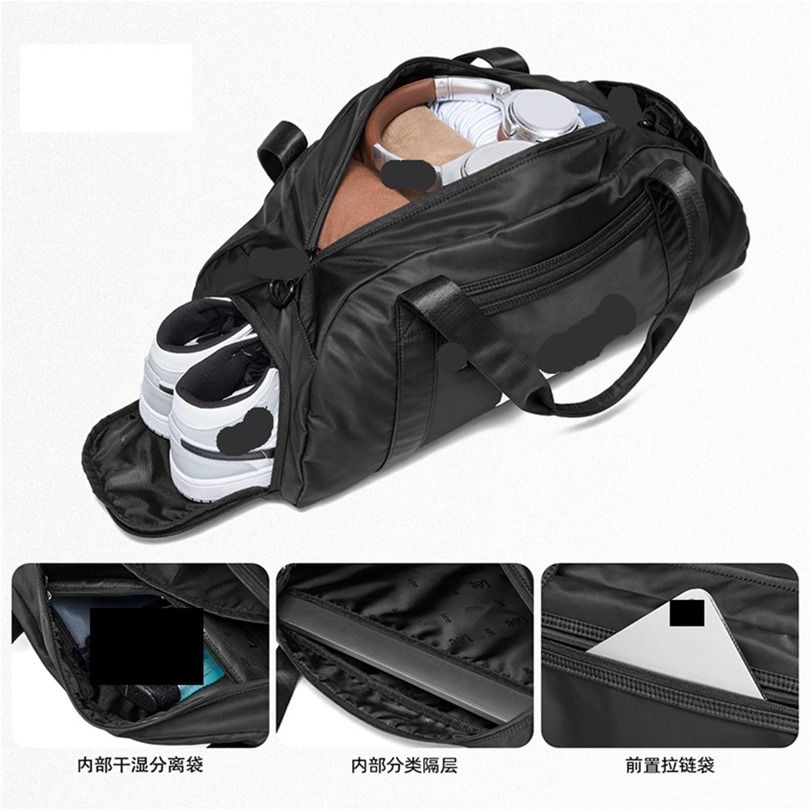 borsone palestra uomo Borsa da palestra sportiva for donna e uomo | Scomparto for scarpe da viaggio for bagagli Oxford Duffel impermeabile di grande capacità(Light Pink)