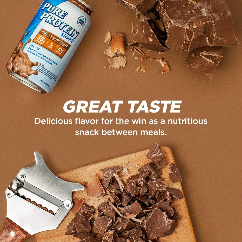 Pure Protein Frosty Chocolate Protein Shake, 35g Complete Protein