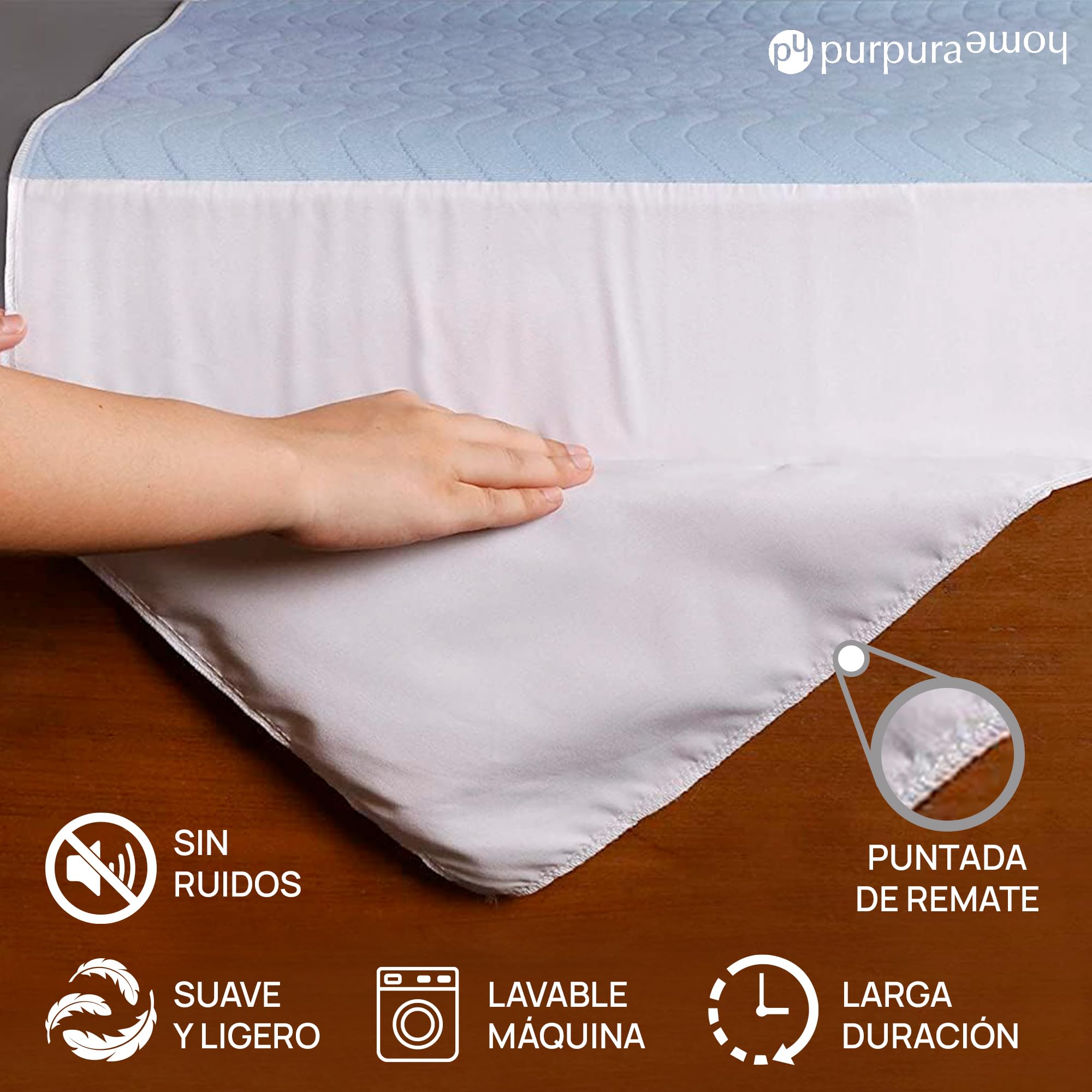 Empapadores Cama Adultos Lavables con Alas 4 Capas. Protector Colchon 90 Super Absorbente. Funda Salva Camas Bebe Impermeable y Reutilizables. Cubre Cama Lavables. 90x80 cm