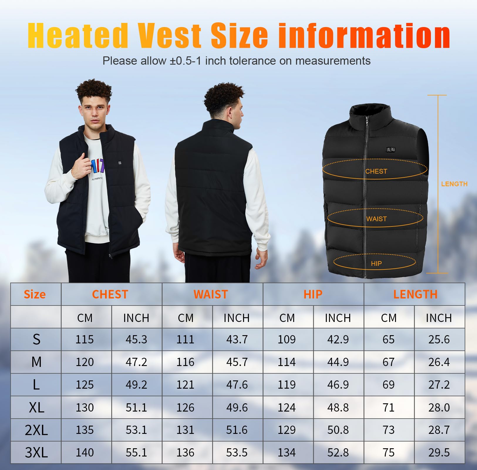 Chaleco Térmico Para Hombres Y Mujeres Con Banco De Energía, Chaqueta Térmica Sin Mangas Con 3 Niveles De Temperatura, Calentador Corporal Térmico Lavable Para Actividades Al Aire Libre