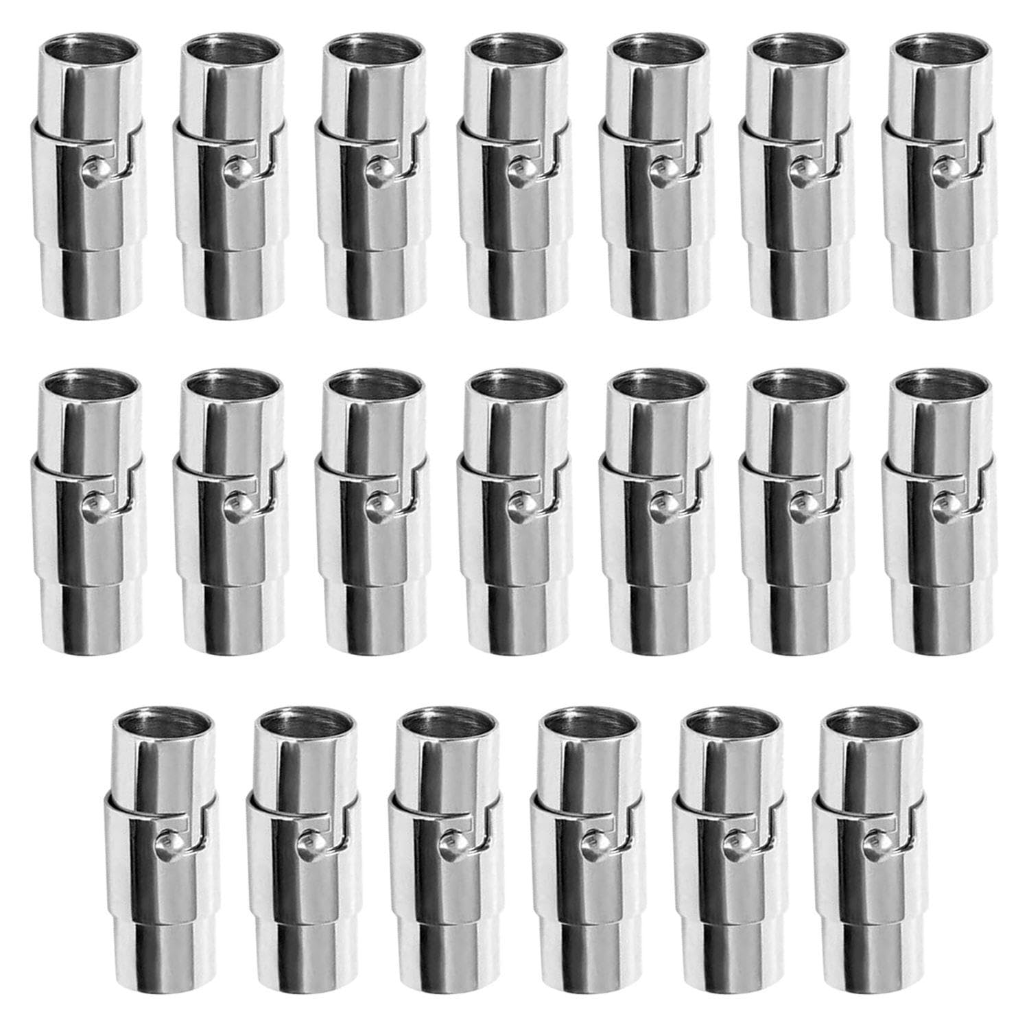 Vehyegoi Silver 20 Pieces Magnetic Connection Safety Buckles, Jewelry Connection Buckles, Jewelry Accessories, Diy Jewelry Materials, Metal Jewelry Buckles