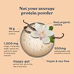 Four Sigmatic Organic Vegan Protein Powder | Sweet Vanilla Protein with Lion’s Mane, Chaga, Cordyceps and More | Clean Vegan Protein Elevated for Brain Function and Immune Support | 600g