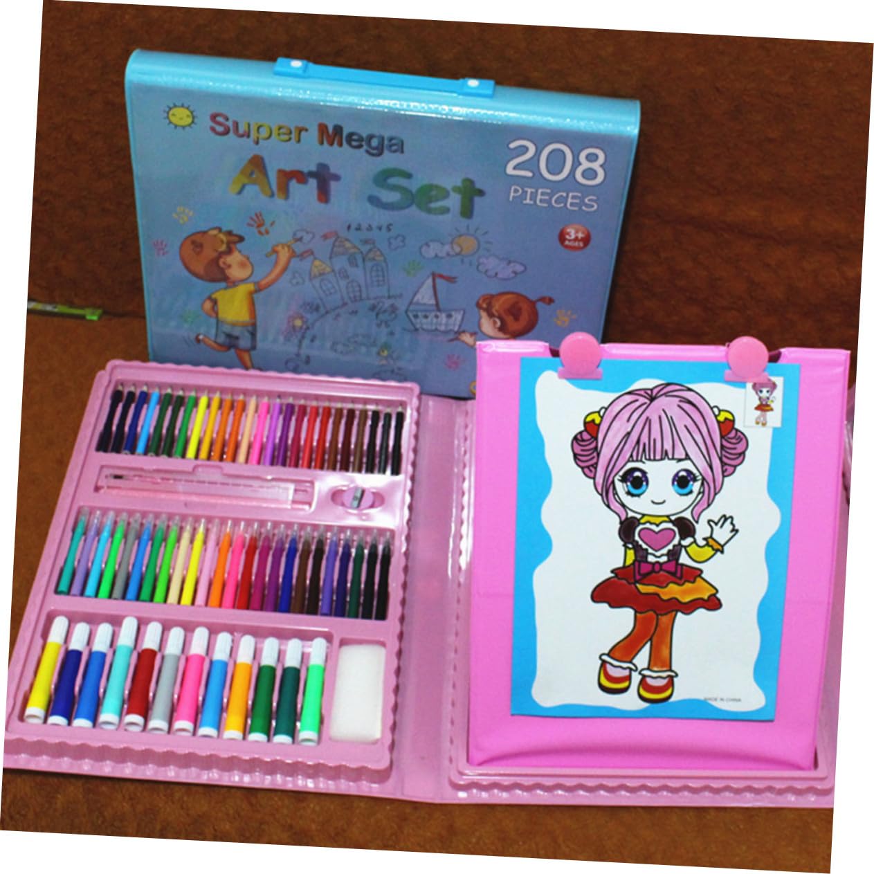 Stylos à Gel pour Dessin et Coloriage 208 Pièces Rose, Ensemble Multi-Couleurs pour Artistes et Amateurs, Pointe Fine, Encre Fluide, Kit Loisirs Créatifs, Scrapbooking, Carnet