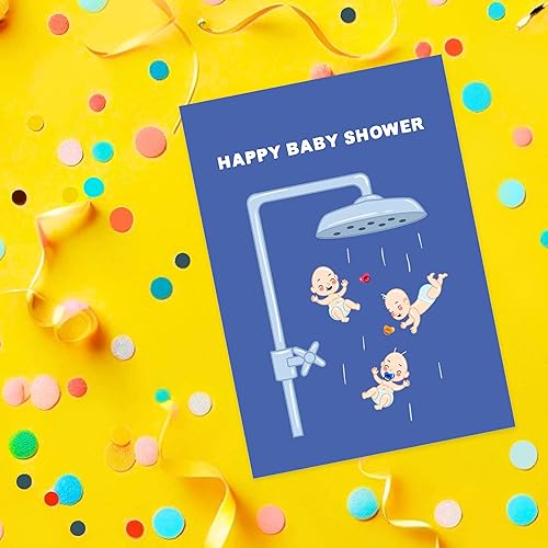 Miniatura 5 de Tarjeta de felicitación Happy Baby Shower Funny Babies Falling Out Of A Shower Head Baby Shower Card, You're Having A Baby