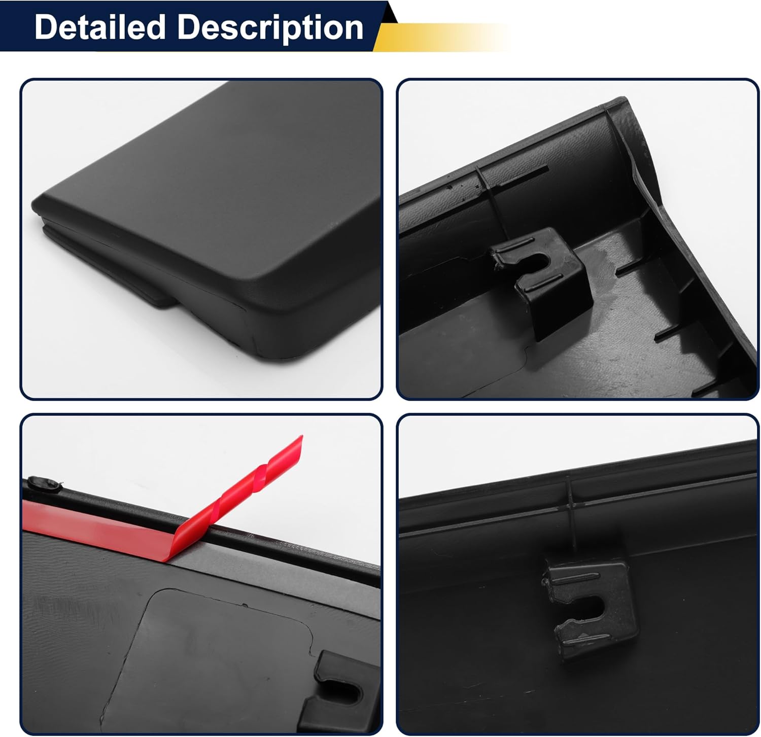 1 Pcs Door Side Lower Trim No.95275365 Door Side Garnish Trim for Buick Encore 1.4L 2020-2022 for Chevrolet Trax 1.4L 2015-2021 Black ABS Plastic