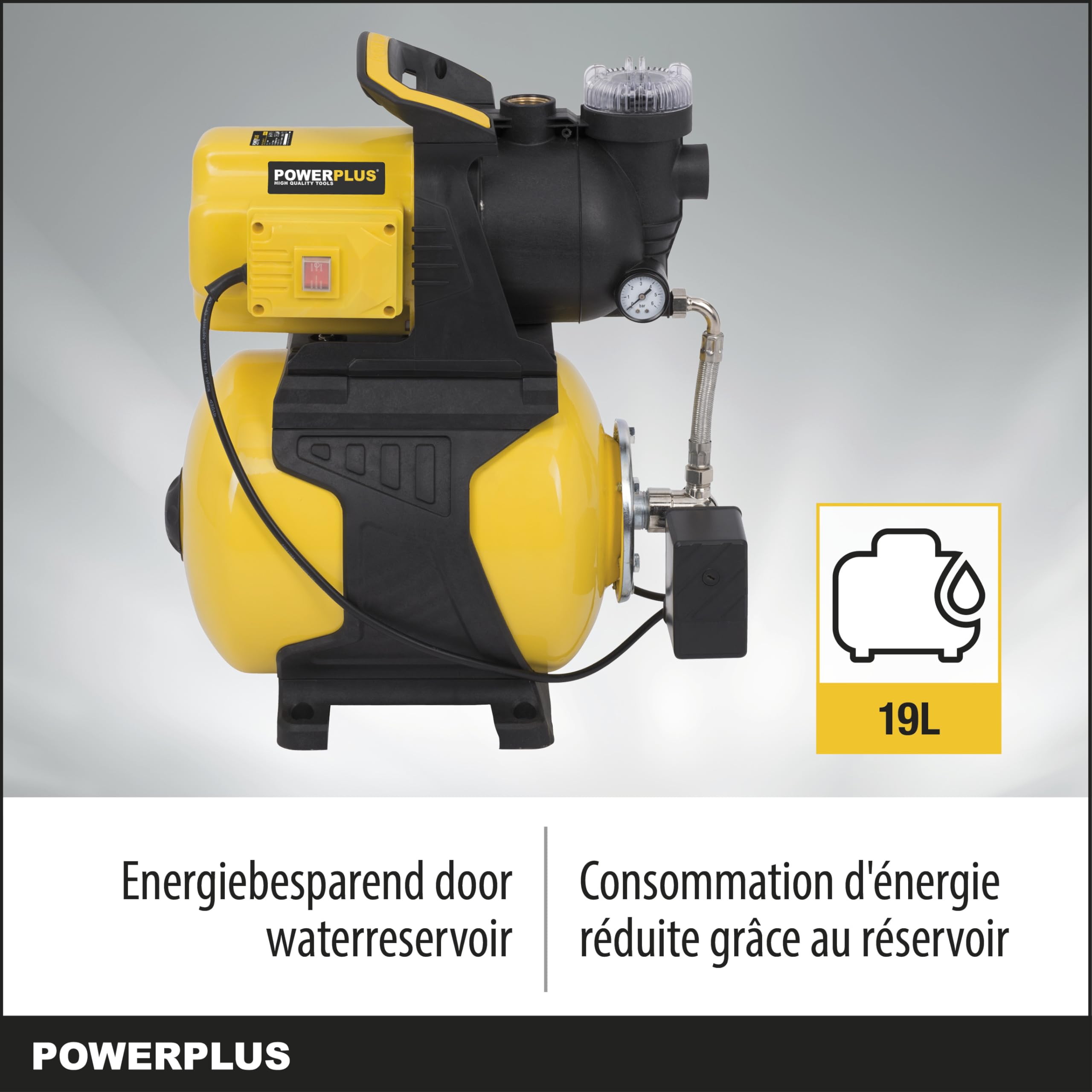 POWERPLUS POWXG9571 - Bomba de presión 600w 19l