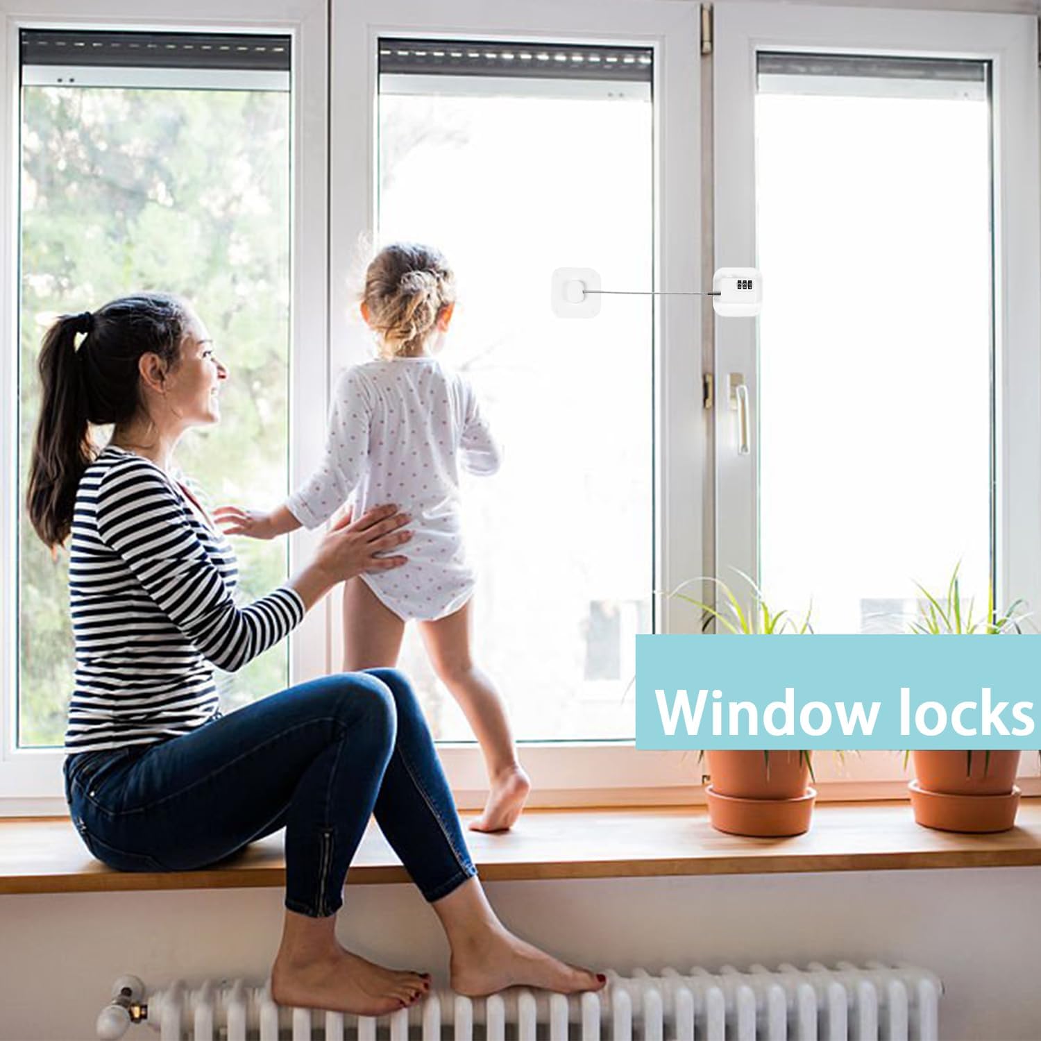 Fridge Lock Refrigerator Freezer Childproof Locks for Cabinets and Drawers Easy Install No Keys Needed Combo Lock Multifunctional Child Safety Cabinet Locks (4, White)