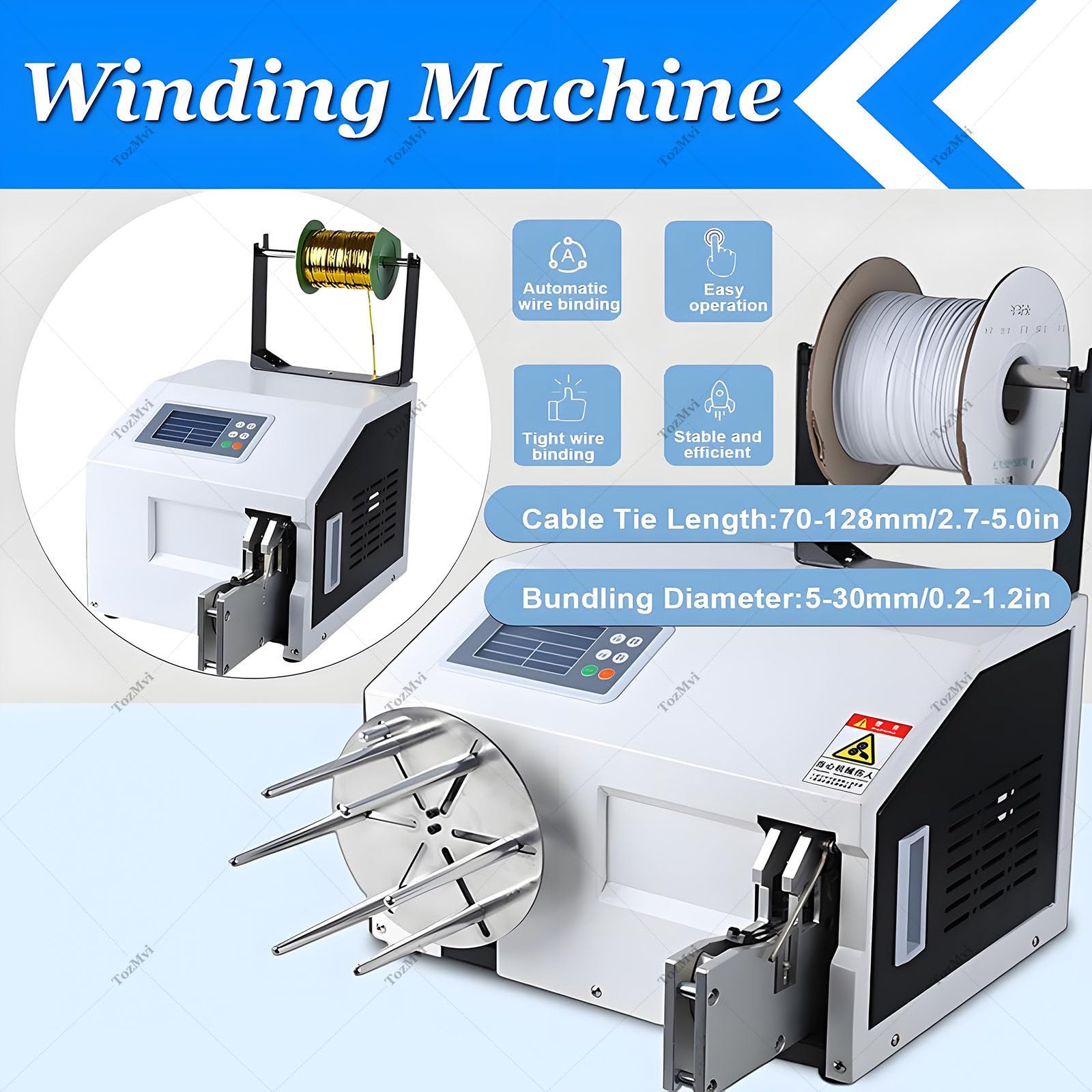 Automatische Kabelbaumbindemaschine, Twist Tie Sealing und Bündelwerkzeug, Kabeldraht-Verdrehgerät für effizientes Drahtmanagement