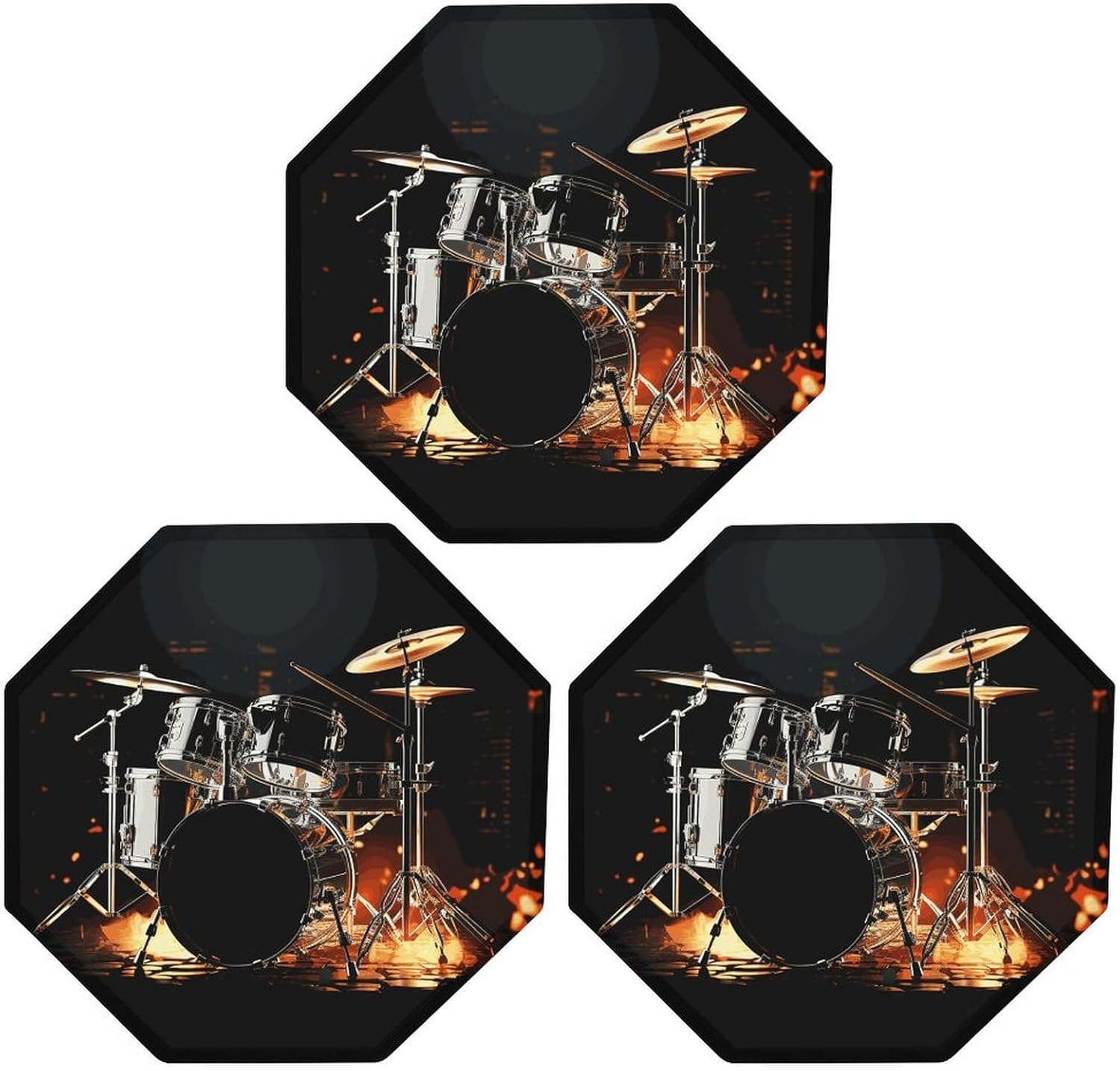 Ctagon Metal Sign for Home, Modern Display Plate for Kitchen, Drummer Plates Accent Hanging Wall Decorations 3PCS for Living Room, Bedroom, Hallway, Hotel