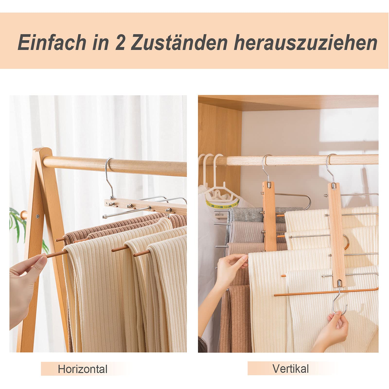 Cintre Pantalon Gain Place Cintres Pantalon Loretoy - Lot De 2 - Acier Inoxydable Antidérapant - Gain De Place Horizontal/Vertical Rangement Dressing économique Cintre Pantalon Gain Place Cintres Pantalon Loretoy - Lot De 2 - Acier Inoxydable Antidérapant - Gain De Place Horizontal/Vertical Rangement Dressing économique