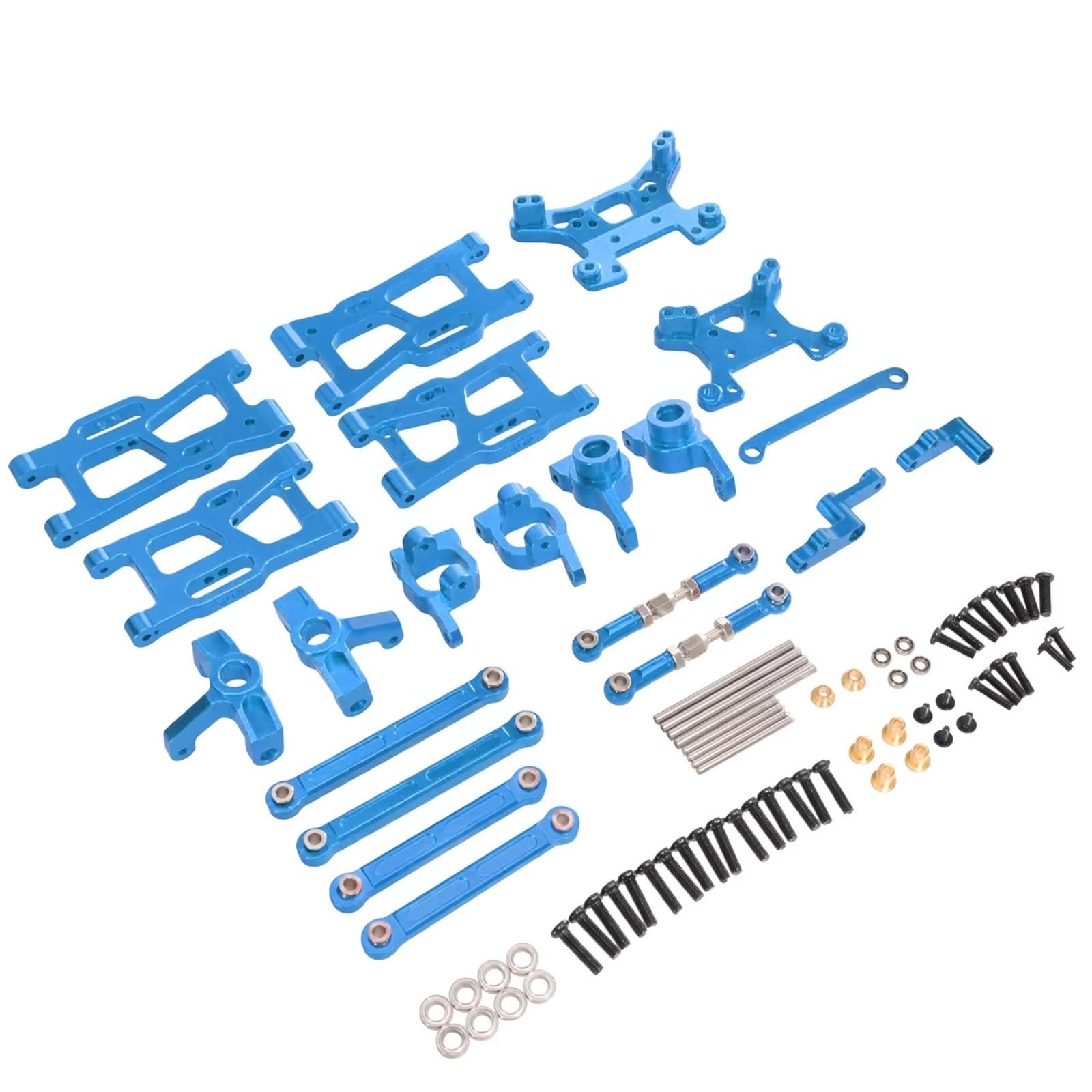 Części do WLtoys 124008 124010 1/12 8 Sztuk Pilot Samochód do wahacza Kierownicy Cup RC Upgrade Parts (niebieski)