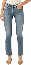Silver Jeans Co. Women's Suki Mid Rise Curvy Fit Straight Leg