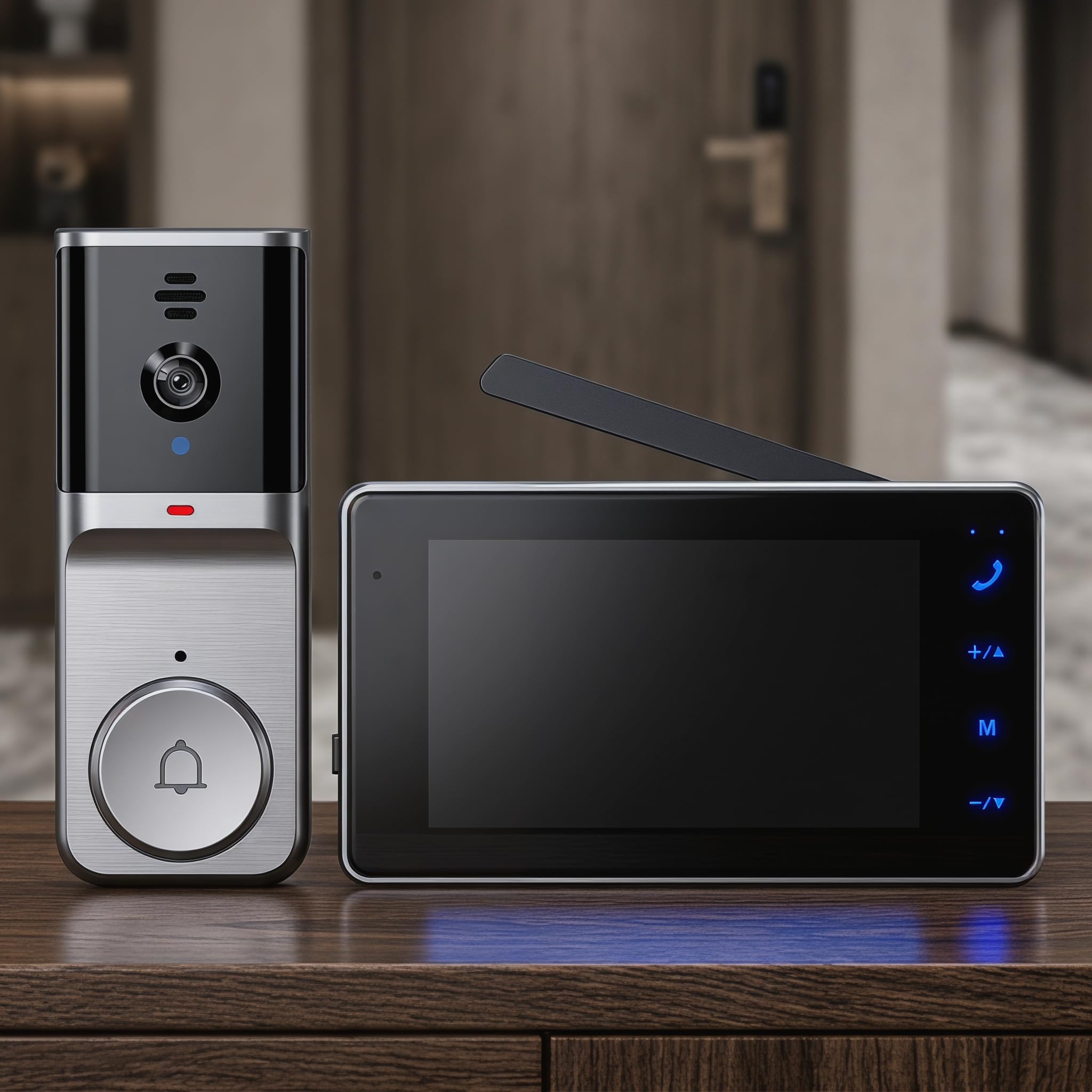 Sonnette vidéo sans Fil HD 1080p avec Batterie Rechargeable et