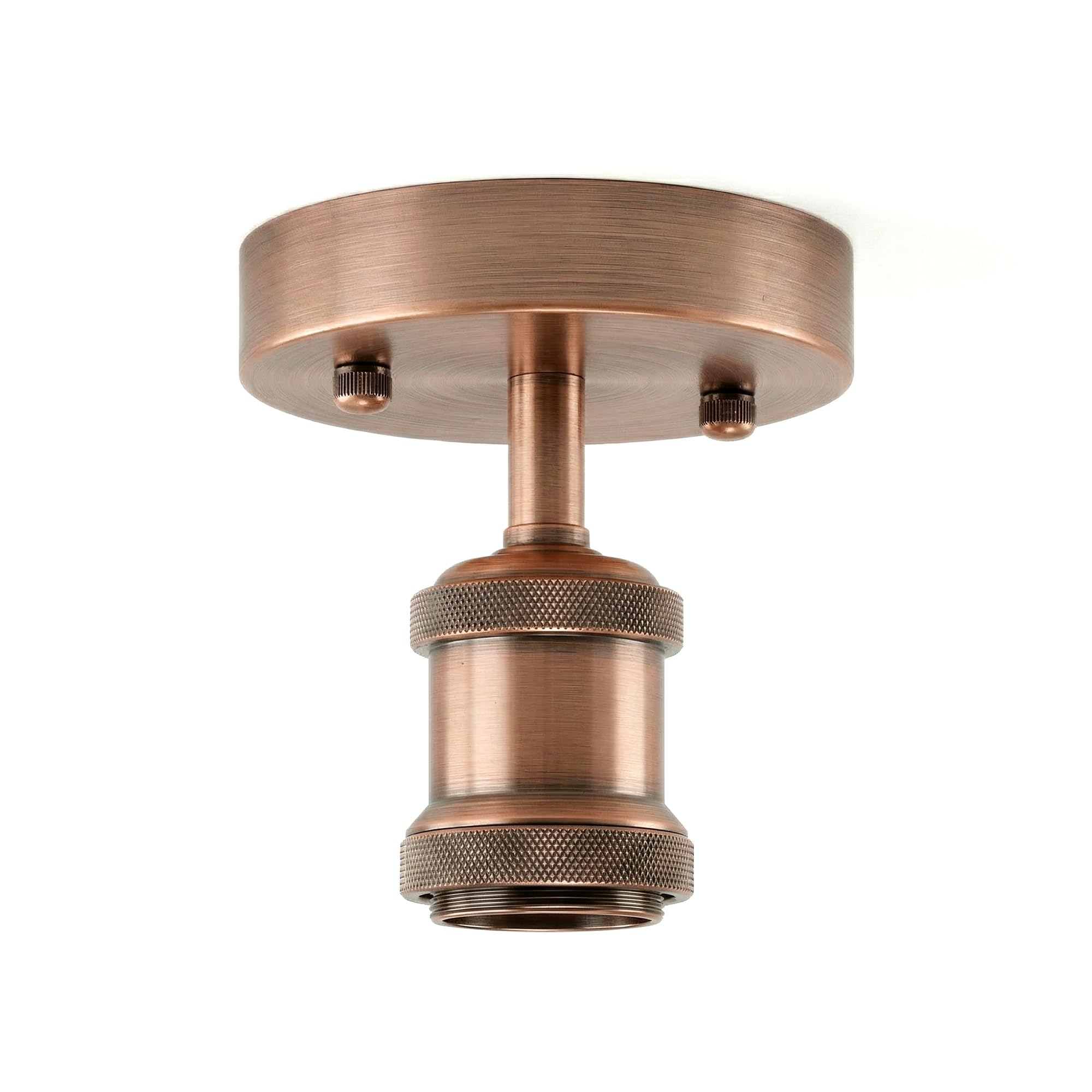 LEDSone Stylish Single Head Ceiling Lamp Retro Flush Mount E27 Lamp Holder Light Fixture for Bedroom Living Room Hallway Vintage Ceiling Lighting with Easy Installation — image 1