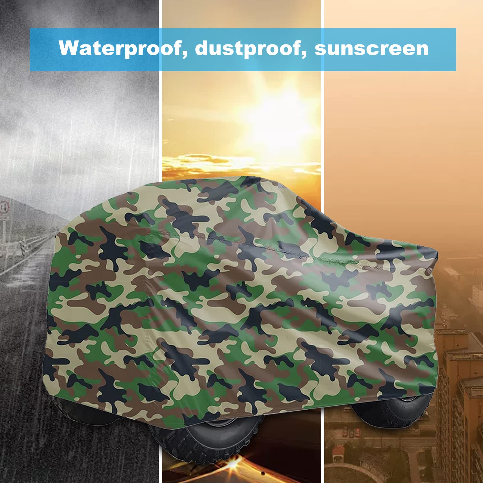 Housse de Rangement extérieure pour Quad ATV - Imperméable - 210D - Résistante aux UV - Résistante au Vent et à la poussière - Résistante au Vent - Oxford 210D - XXL