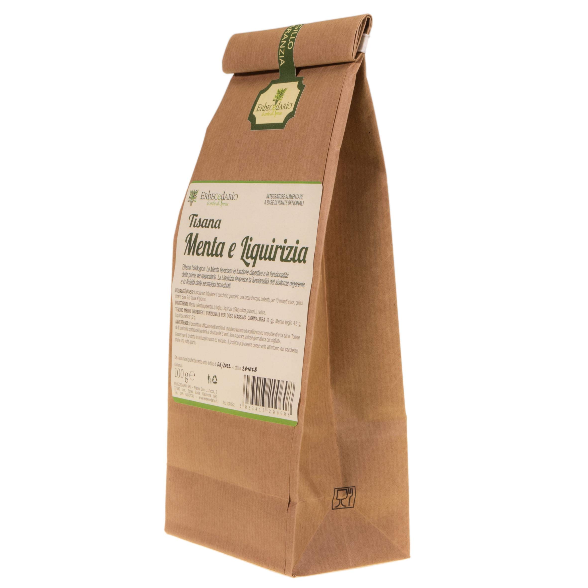 Kit degustazione infusi, Tisana al mirtillo e Tisana menta e liquirizia - 2 sacchetti da 100gr