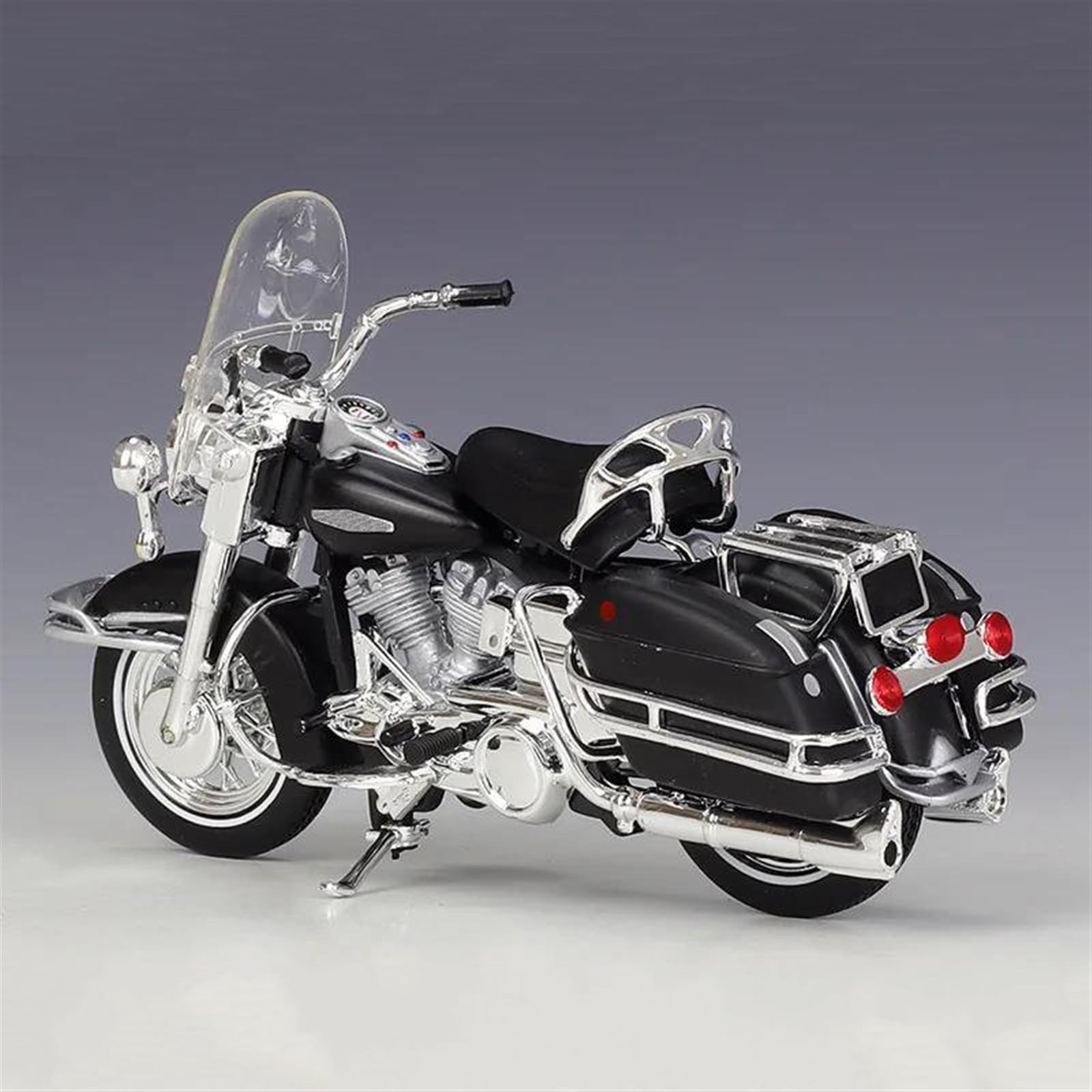 SEYXF Motorbike Toy 1:18 for Harley Flh for Electra Glide 1966 Motorcycle Model Collection with Base Toy Gift