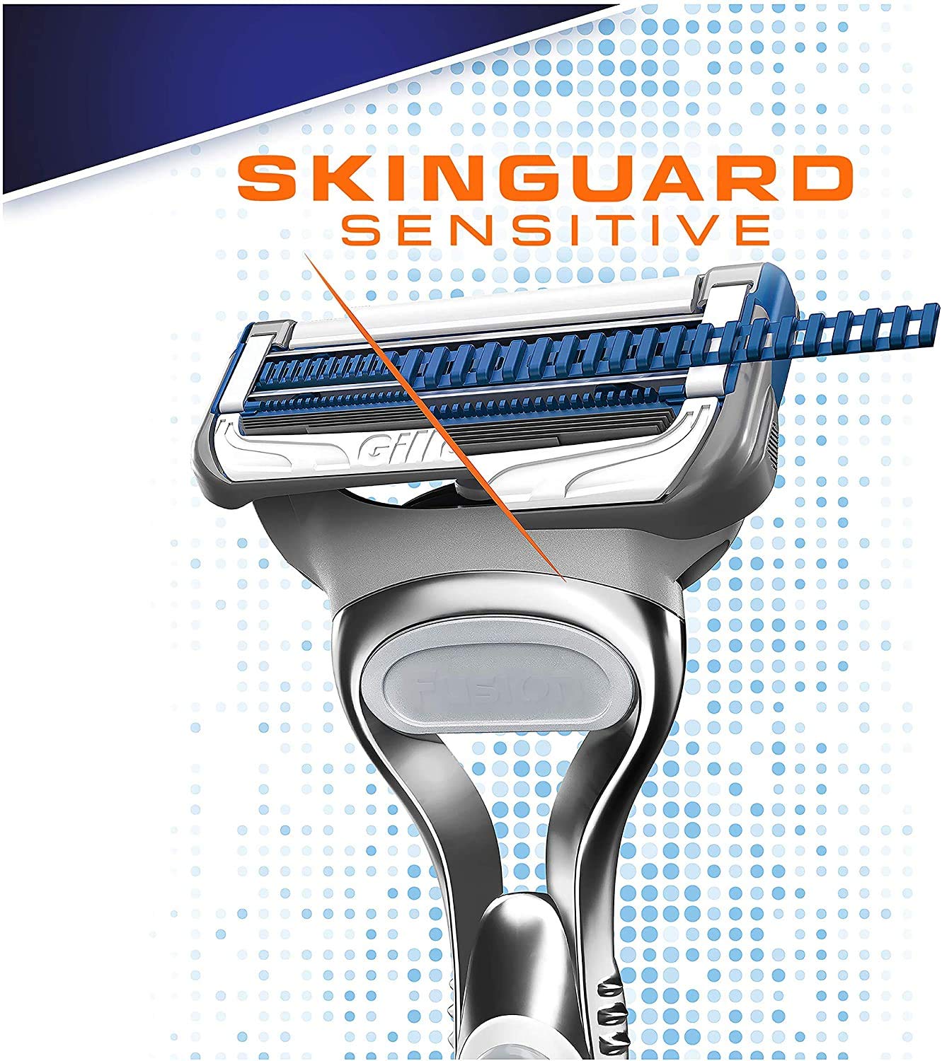 Gillette SkinGuard Sensitive Rasierer Herren, klinisch getestet für empfindliche Haut, Rasierer + 6 Rasierklingen