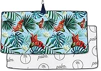 Vista 1 de Palm Toalla de golf de microfibra de golf con clip de mosquetón, 14 x 36 pulgadas, calidad premium, patrón de gofres