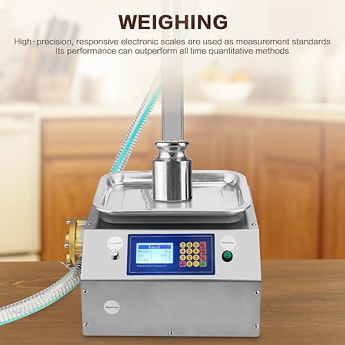 Miniatura 8 de Máquina de llenado de líquidos en pasta Llenadora automática de botellas de miel digital de 15Lmin Llenadora de botellas de pesaje eléctrico de gran