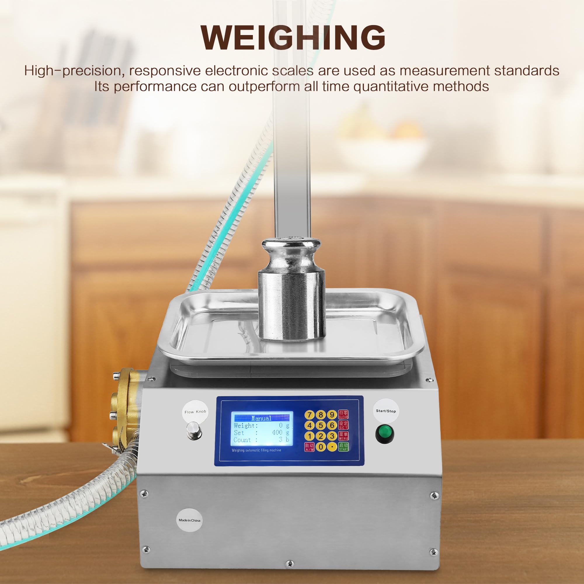Riempitrice liquida viscosa, riempitrice automatica per bottiglie di miele, pesatrice per riempimento di bottiglie per miele, olio, pasta di sesamo