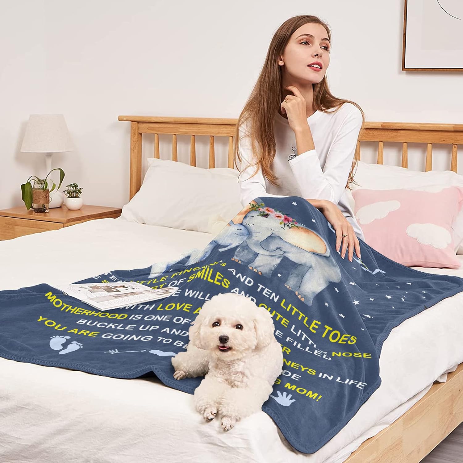 New Mom Gifts, Mom to be Gifts, First Time Mommy Present, Gender Reveal Blanket for New Moms - 60" X 50" - Image 6