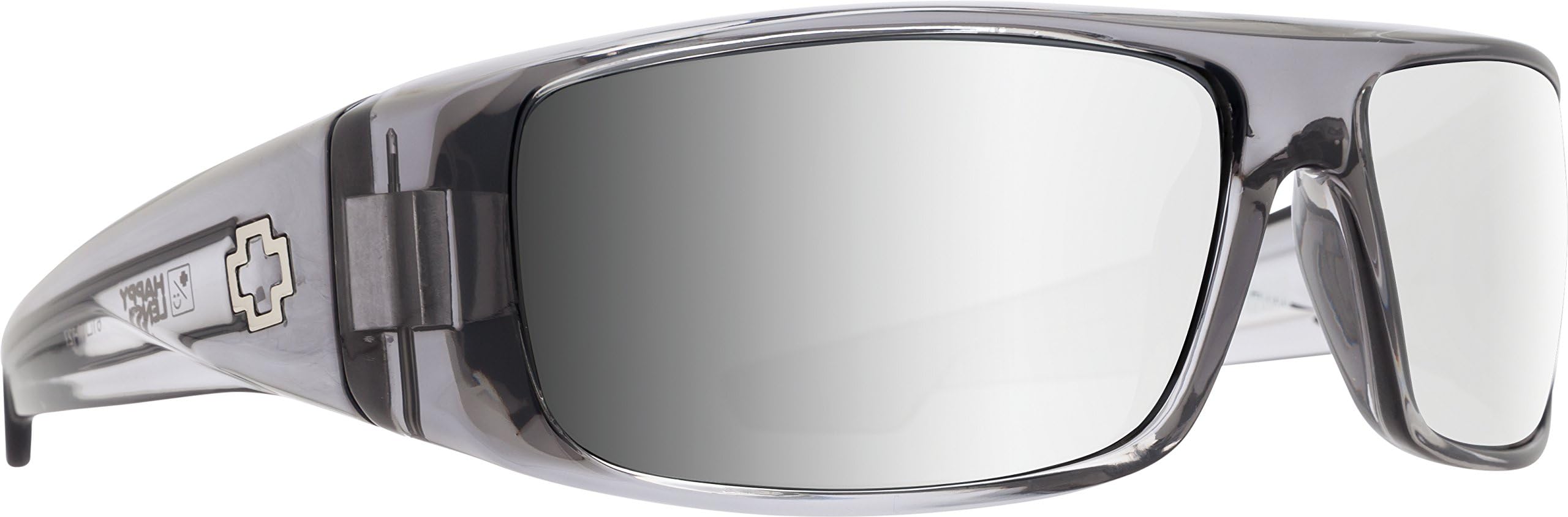Optic Logan 670939204352 Wrap Sunglasses, 60 mm (Clear Smoke/Happy Gray/Green/Silver Mirror)