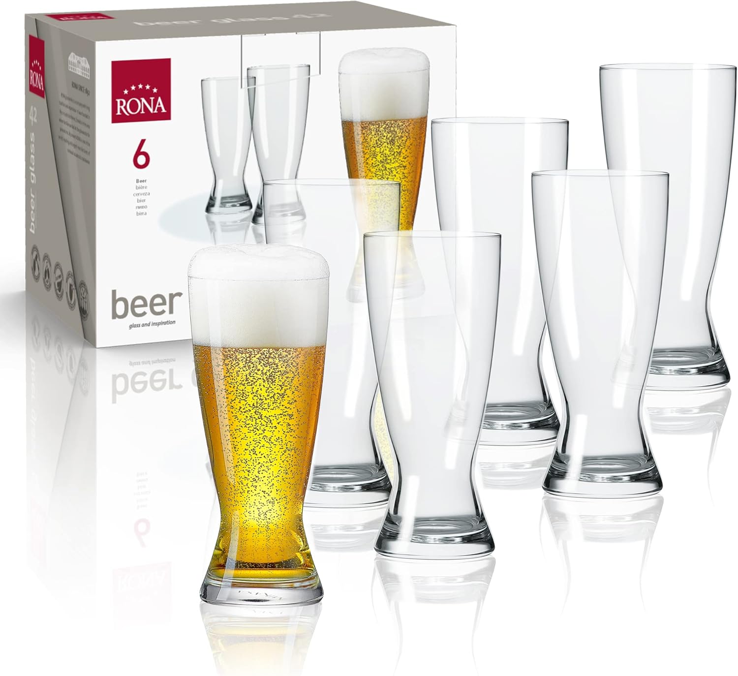 RONA Weizen Beer Glass | 14 oz. | Set of 6 |