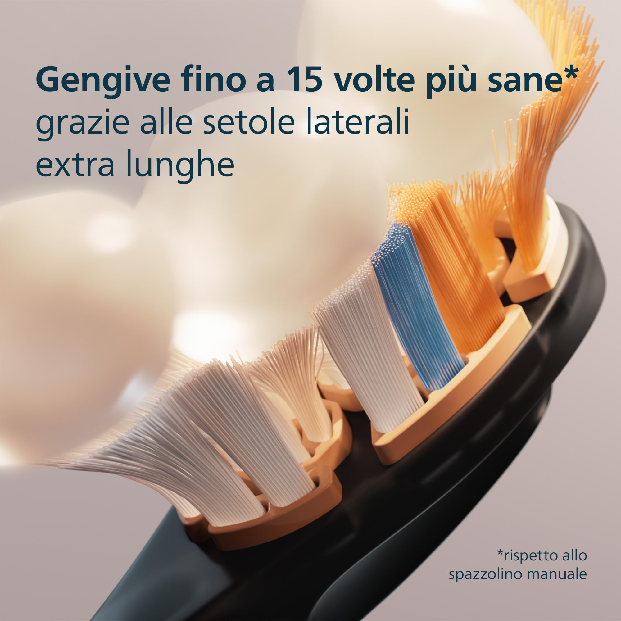 PHILIPS Sonicare A3 Premium All-in-One, testine di ricambio originali, nero, confezione da 6, HX9096/88, Nuovo, 6 Testine