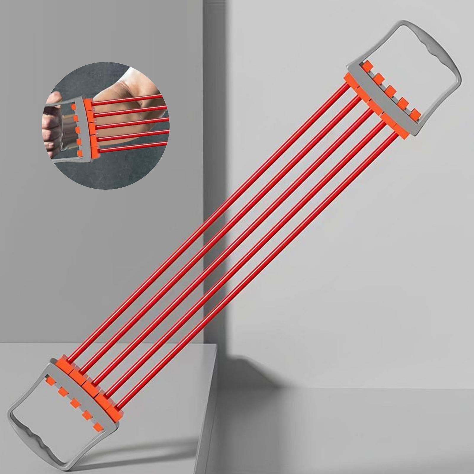 Fasce di resistenza per fitness, fasce elastiche per esercizi di braccia, 5 molle, regolabili, espansore toracico | Corde elastiche, dispositivo di allenamento per braccia per allenamento
