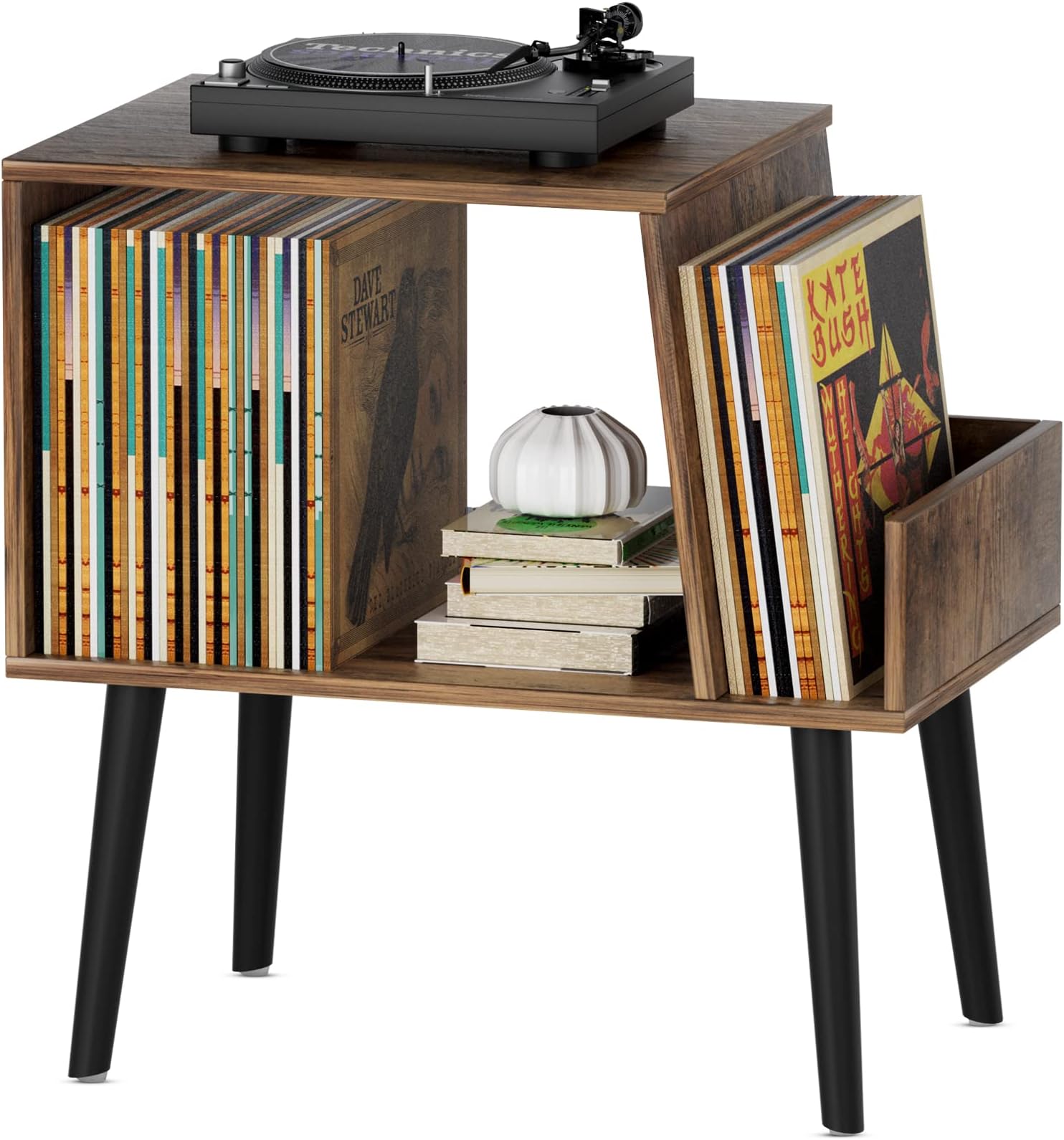 Record Player Stand, Record Player Table Turntable Stand, Vinyl Record Storage Multifunctional Bookcase for Albums LP