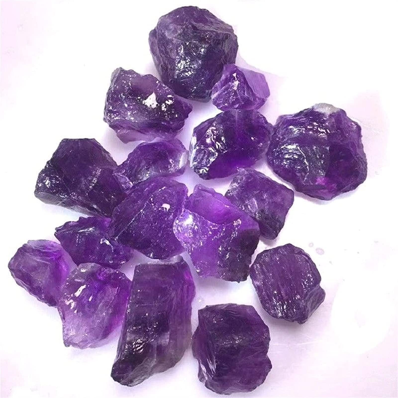 Amethyst Rough Stone Schöne Amethyst Bulk Rohstein Lrreguläre natürliche Gesteinsmineralprobe (Size : 500g)