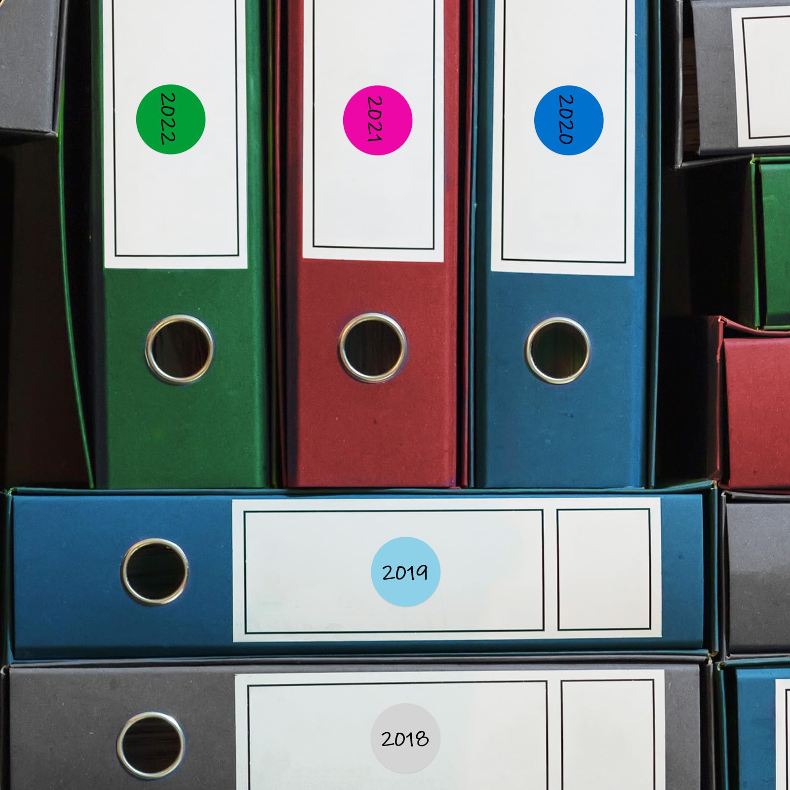 Gersoniel Lot de 22 500 étiquettes rondes de code couleur de 1,9 cm - Couleurs unies - Étiquettes rondes à pois pour la rentrée scolaire, organiser les classements de fichiers, 15 couleurs