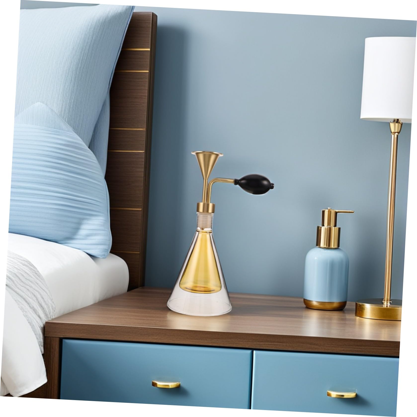 FRCOLOR Diffusore di Fragranze per Spa in Vetro Compatto Oli Essenziali Intercambiabili, Design Raffinato e Adatto per Uso Quotidiano Aromatico