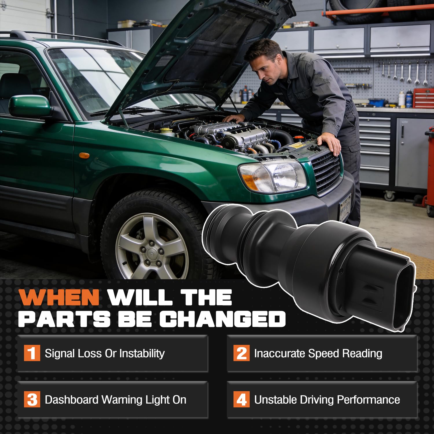 Vehicle Speed Sensor Fit for Subaru Forester Impreza WRX STI 1999-2008 Replaces 85082AE000 85082-AE000 SC404